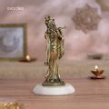 Brass Standing Krishna idol Playing Flute (6 Inch)