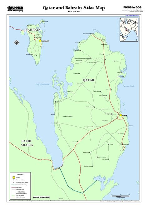 Document - Qatar and Bahrain Atlas Map - April 2007