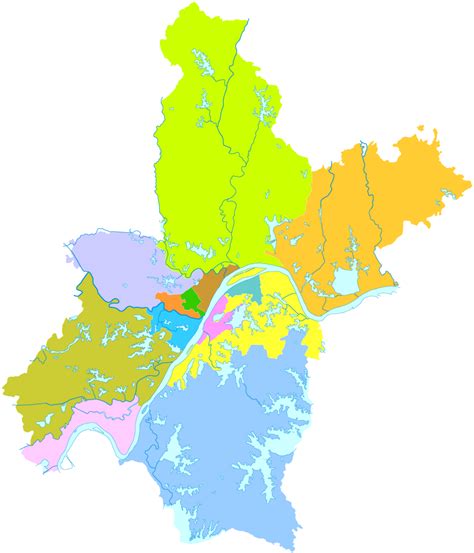 武汉市地形图、海拔、地势