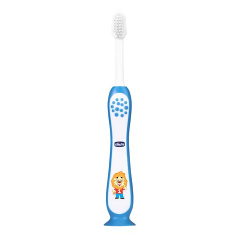 Chicco Manual Toothbrush For Kids (3Y-8Y) With Suction Cup | Extra Soft ...