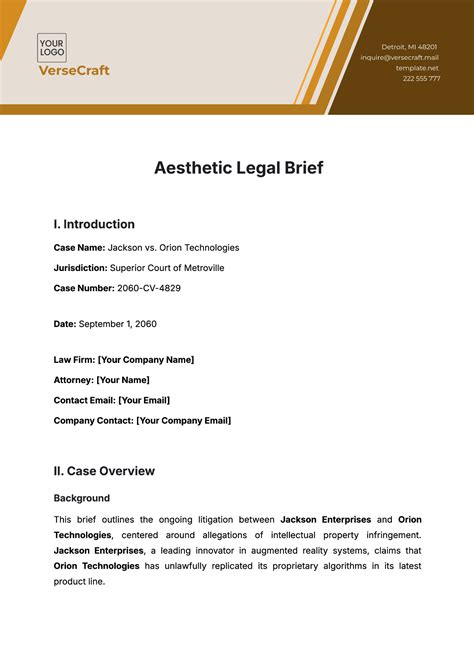 Image result for Legal Brief Examples