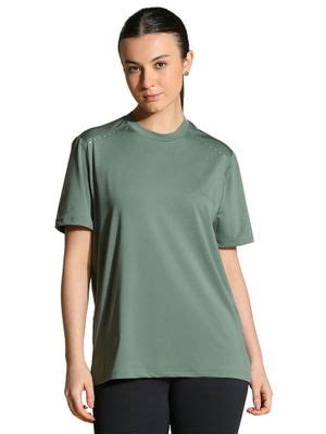 Buy Silvertraq Green Solid Oversized Fit T-Shirt (XS) Online