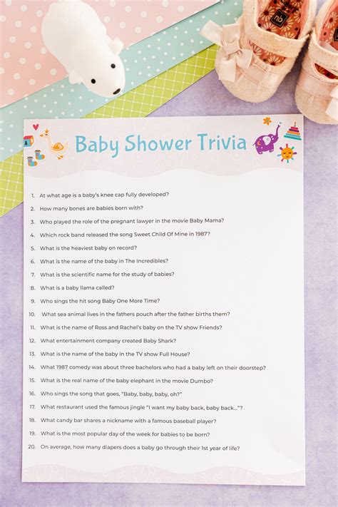 Baby Shower Pregnancy Trivia Questions Neutral Baby Shower Games Dad