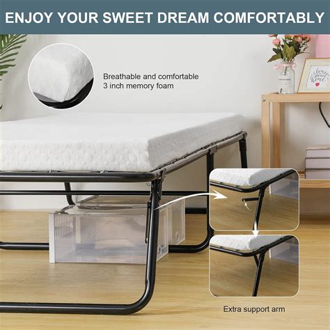 Buy Rollaway Bed, Guest Folding Bed with Mattress for Adults, ODO Fold ...