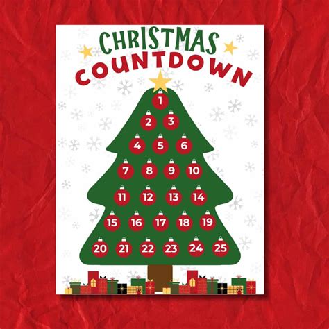 Free Printable Christmas Countdown Calendar