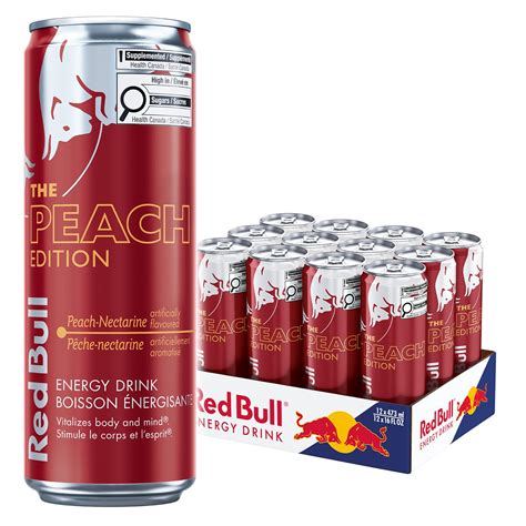 Red Bull Energy Drink, Peach-Nectarine, 473ml (12 Pack) : Amazon.ca ...