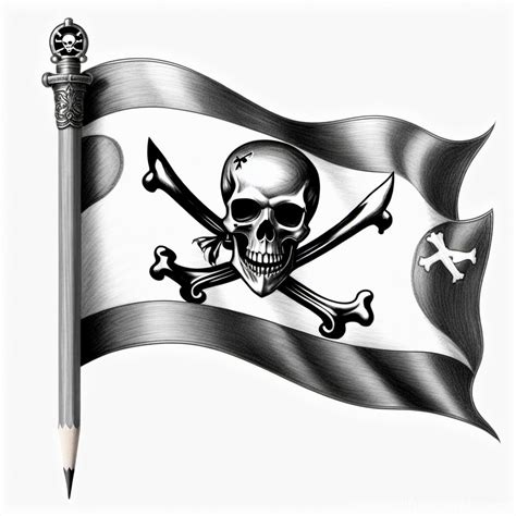 Pirate's Jolly Roger Flag | Stable Diffusion Online
