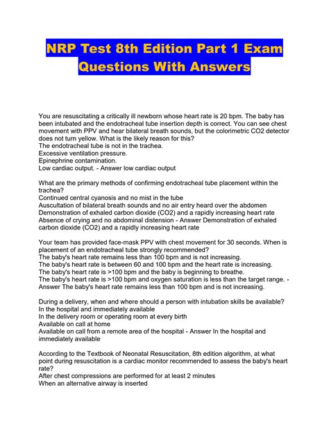 SOLUTION: Nrp test 8th edition part 1 exam questions with answers ...