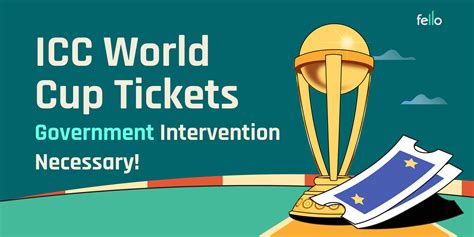 ICC World Cup Ticket Prices: Extreme Need for Government Intervention!