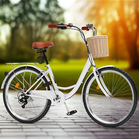 Dextrus 26 Inch Beach Cruiser Bike for Women - 7 Speed Commute Bike for ...