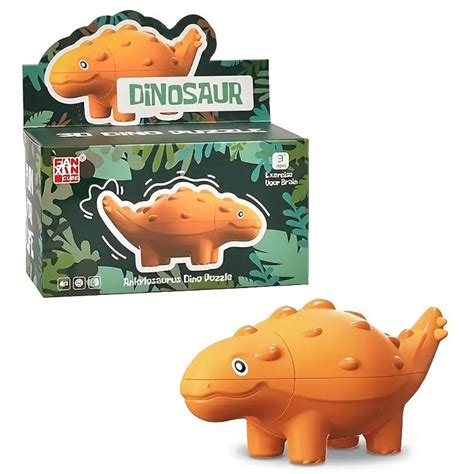 Buy Kiditos Dinosaur (Ankylosaurus) Speed Cube 2x2x3 Animal Cube Puzzle ...