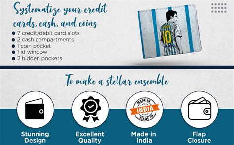 Buy ShopMantra Lionel Messi Artwork Printed Pu Leather Wallet for Men's ...