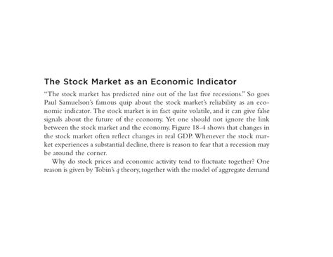 The Stock Market as an Economic Indicator - MACRO ECONOMICS - Studocu