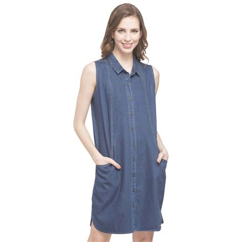 Buy FEMINA FLAUNT Womens Collared Solid Shirt Dress_Blue_42 at Amazon.in