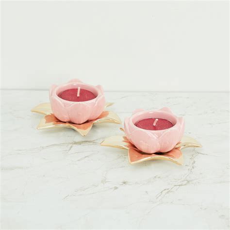 Buy Bleam Set of 2 Porcelain T-Light Holders from Home Centre at just ...