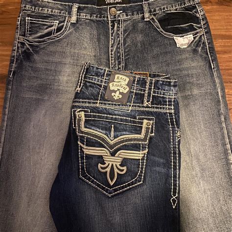 True Luck Jeans Waist:40 Length: These jeans were... - Depop