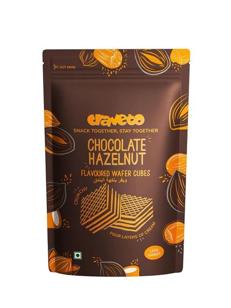 Craveto Chocolate Hazelnut Wafer Biscuit Cubes | Wafer Layered with ...