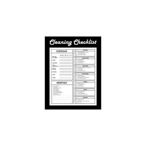 Cleaning Checklist: Daily Weekly and Monthly | Ubuy India