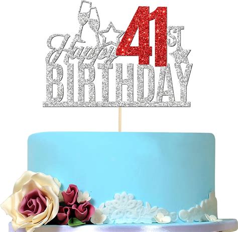 Happy 41st Birthday Cake Topper - Forty one-year-old India | Ubuy