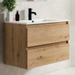 Mueble De Baño Oslo Con Puerta I Roble Enmarcado.