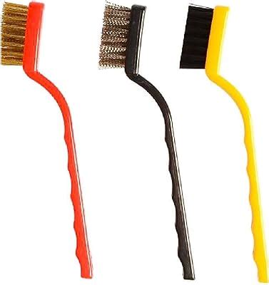 PallRin Combo Rust Cleaning Mini Wire Brush Tool kit Set of 3 Pc(Nylon ...