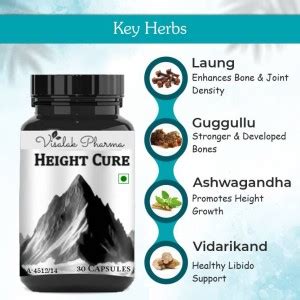 visalak pharma Height Cure-Height Growth Ayurvedic tab-lets InCrease ...