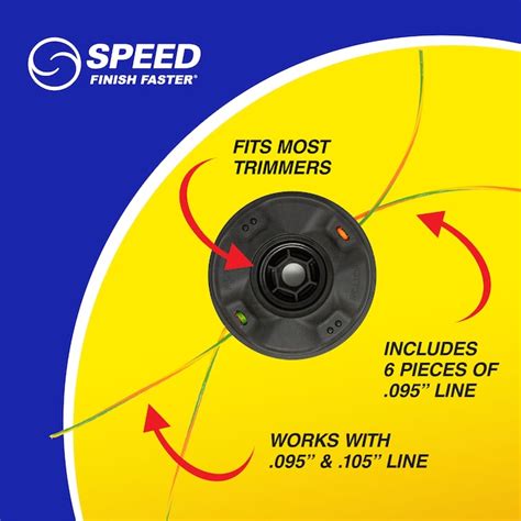SPEED Universal Fit 0.095-in Line String Trimmer Replacement Head ...