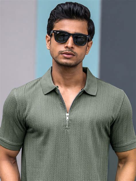 Ozone Dusty Green Half Sleeve Polo T-Shirt – ManiacLife.com