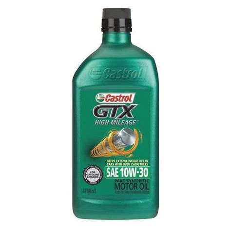 Castrol Motor Oil, 10W-30 SAE, Petroleum, 1 Qt. 06450 | Zoro
