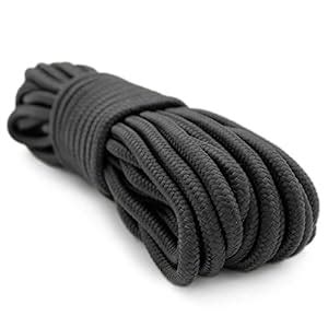 9mm(3/8 Inch) Nylon Braided Rope,50feet Paracord Solid Braided Multi ...