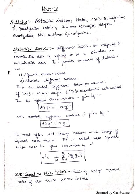 Data Compression Unit 4 notes - Studocu