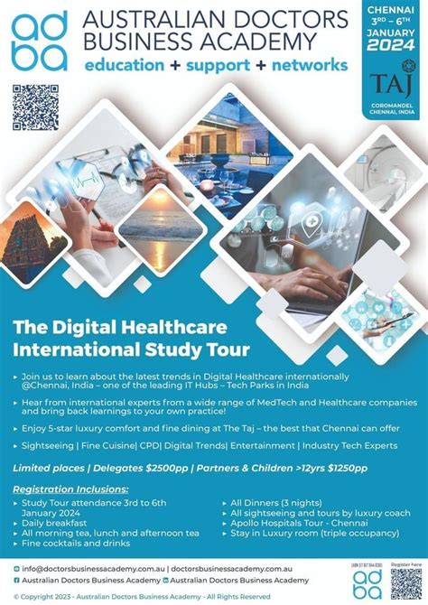 The Digital Healthcare International Study Tour, Taj Coromandel ...