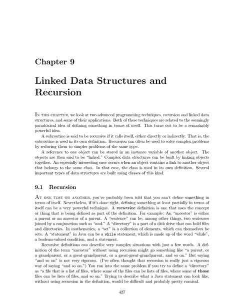 Recursion in java - Chapter 9 Linked Data Structures and Recursion In ...