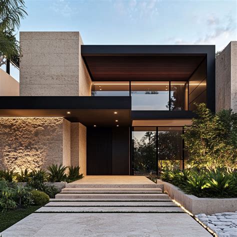 A contemporary house embodies a sense of permanence and solidity, with ...