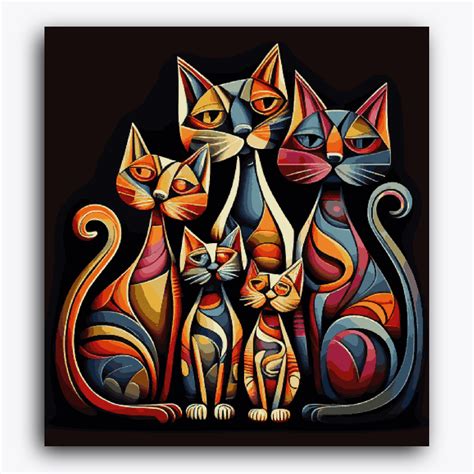 Family Cats made Puzzle Pieces – PaintWaint
