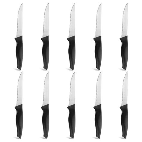 Bestdin Steak Knife Set, 10 Pieces Stainless Steel Serrated-Edge ...