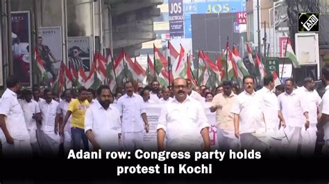 Adani row: Congress party holds protest in Kochi