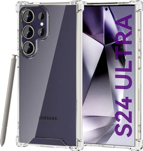 for Samsung Galaxy S24 Ultra Case, Clear Shockproof Protective S24Ultra ...