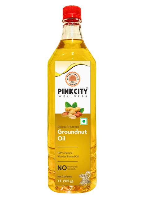 Pinkcity Wellness Wooden Cold Pressed Groundnut Oil 1 Litre | Peanut Oil