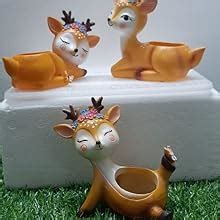 Crazy Pots Resin Winking, Playing & Sleeping Animal Deer Planter ...