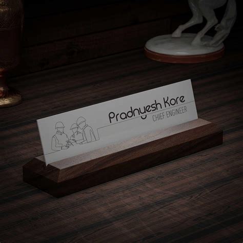 Excelus Office Desk Name Plate for Engineer – Housenama