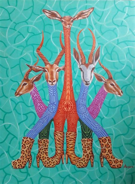 "We Can": Blue Green Acrylic Painting by Arvind Dubey | ArtZolo.com
