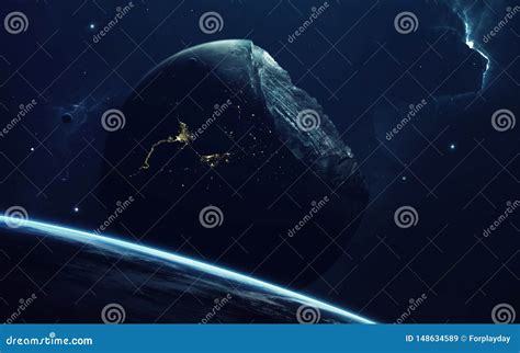 Planet Explosion. Apocalypse. End of the Time. Science Fiction Art ...