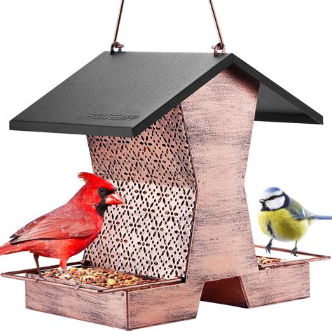 Amazon.com : antiai 2 Pack Wooden Bird Feeder House for Yard & Garden ...
