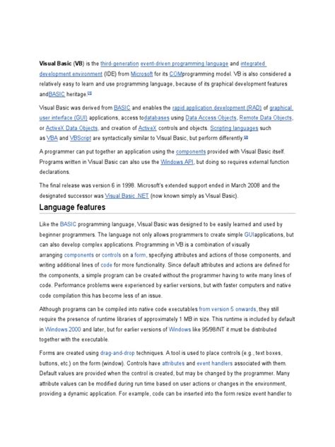 Visual Basic Language PDF 的图像结果