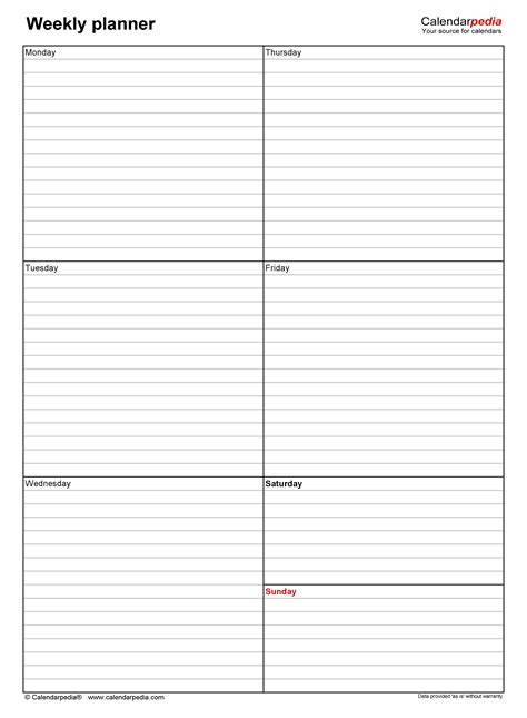 Weekly Planner Printable 的图像结果
