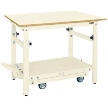 軽量ペダル昇降移動式作業台(TKK/耐荷重300kg/ポリエステル天板/H740～1040) サカエ 汎用タイプ 【通販モノタロウ】