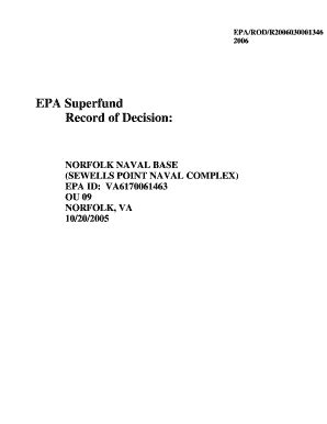 Fillable Online Record of Decision for Norfolk Naval Base Fax Email ...