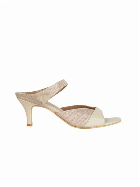 Cream Open-Toe Simona Kitten Heels For Women – Monrow Shoes