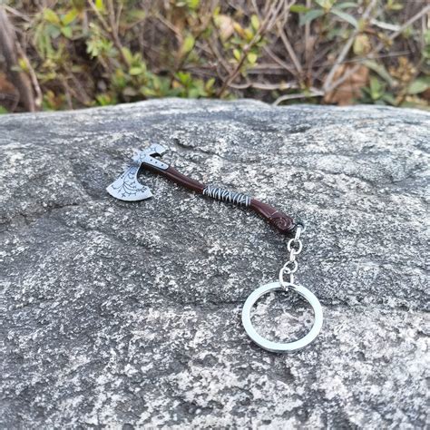 Buy God War Kratos Axe Keychain Game Weapon Model Pendant Key ring Car ...